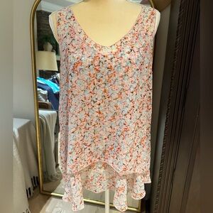 CAbi Multicolor Floral Tank Top